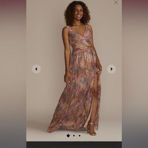 Floral full length dress perfect for wedding guest /special occasion/ MOB
